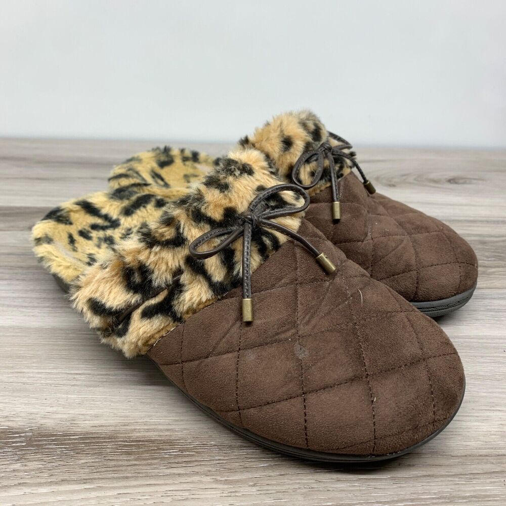 Vionic 361 Pleasant TVW 4531 Women's 8 Brown Orthotic Support Slip On Slippers